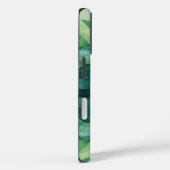 Abstracte groene golven Apple iPhone 16 stoer Hoes (Achterkant / Rechts)