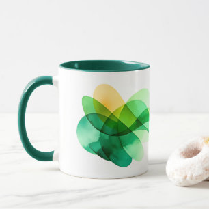 Abstracte groene golven St. Patrick's Day koffiemo Mok