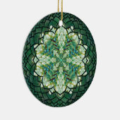 Abstracte groene Ivy Mandala Ornament (Rechts)
