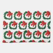 Abstracte groene kerstkrans keukenhanddoek (Horizontaal)