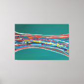 Abstracte groene kunst Hedendaags Canvas Afdruk (Voorkant)