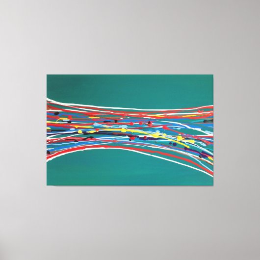 Abstracte groene kunst Hedendaags Canvas Afdruk (Voorkant)