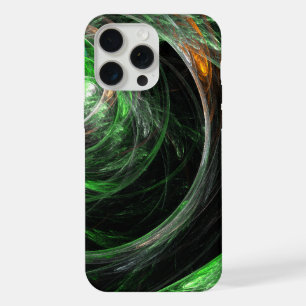 Abstracte Groene Kunst Rond de Wereld iPhone 15 Pro Max Case