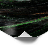Abstracte groene kunst rond de wereld poster (Hoek)