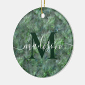 Abstracte groene kwarts marmer graniet kalligrafie keramisch ornament (Links)