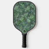 Abstracte groene kwarts marmer graniet kalligrafie pickleball paddle (Achterkant)