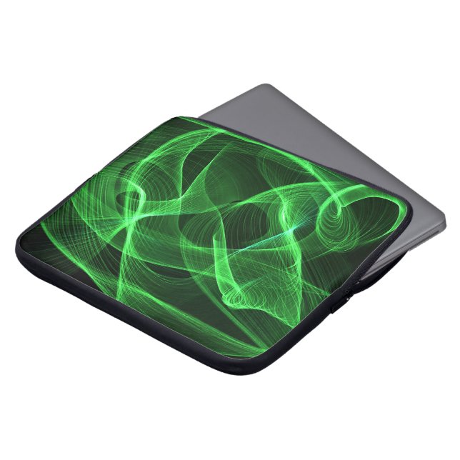 ABSTRACTE groene laptophoezen Laptop Sleeve (Voorkant top)