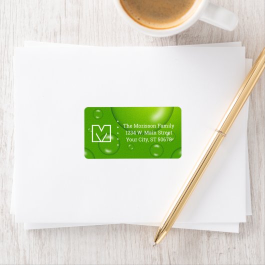 Abstracte groene Limoen Etiket (Insitu)