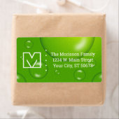 Abstracte groene Limoen Etiket (Insitu)