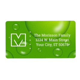 Abstracte groene Limoen Etiket