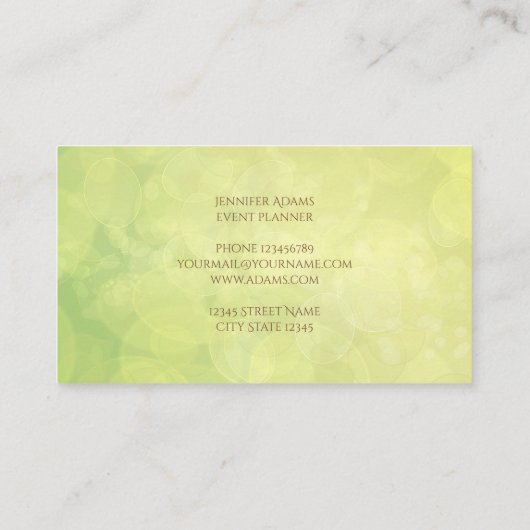 Abstracte groene limoen texture.text. visitekaartje (Achterkant)