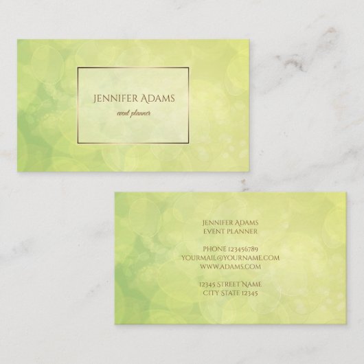 Abstracte groene limoen texture.text. visitekaartje (Voorkant / Achterkant)