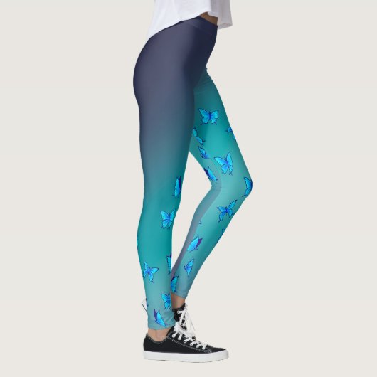 Abstracte groene maan en vlinders leggings (Rechts)