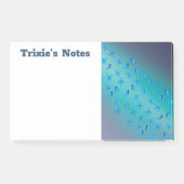 Abstracte groene maanstralen en vlinders post-it® notes (Voorkant)