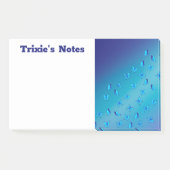 Abstracte groene maanstralen en vlinders post-it® notes (Voorkant)