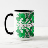 Abstracte groene mandala psychedelische vlinder mok (Links)