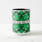 Abstracte groene mandala psychedelische vlinder mok (Midden)