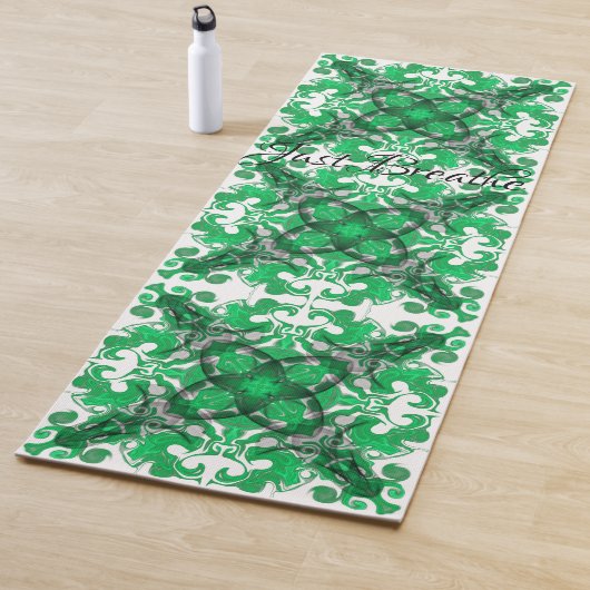 Abstracte groene mandala psychedelische vlinder we yogamat (In situ)