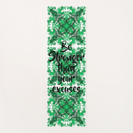 Abstracte groene mandala psychedelische vlinder yogamat (Voorkant)