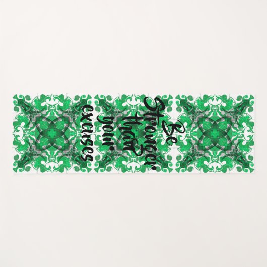 Abstracte groene mandala psychedelische vlinder yogamat (Voorkant (horizontaal))