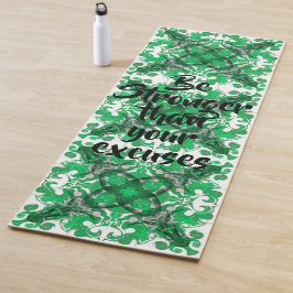 Abstracte groene mandala psychedelische vlinder yogamat