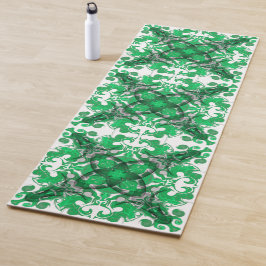 Abstracte groene mandala psychedelische vlinderdra yogamat