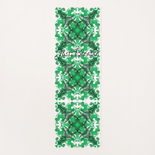 Abstracte groene mandala psychedelische vlinderdra yogamat (Voorkant)