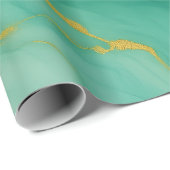 Abstracte groene marmer cadeaupapier (Rol Hoek)