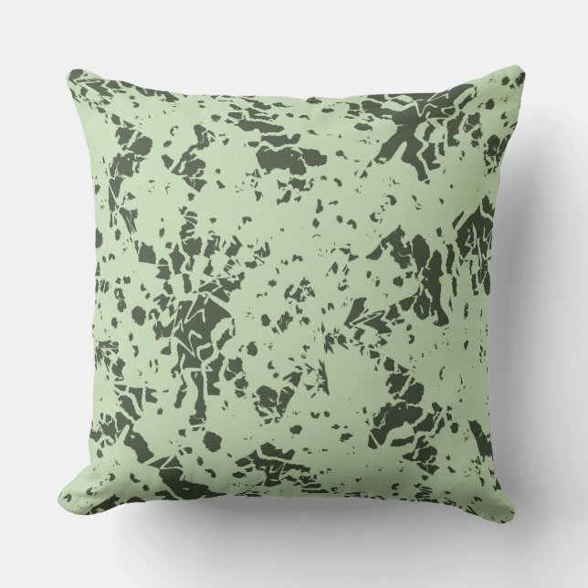 Abstracte Groene Marmer met Splashes van de Band v Kussen (Voorkant)