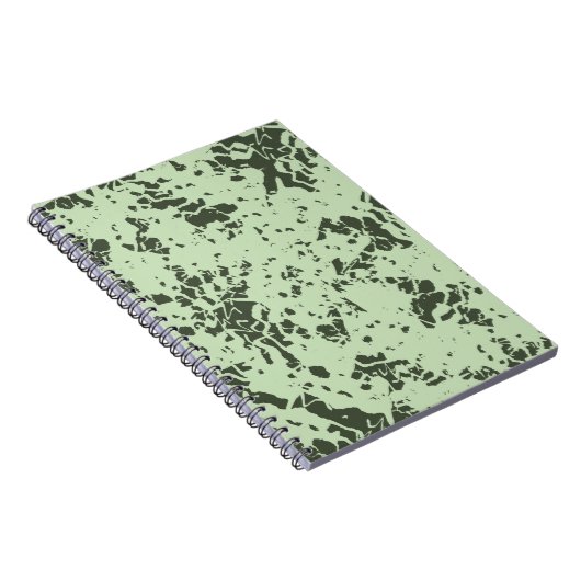 Abstracte Groene Marmer met Splashes van Verf Notitieboek (Rechterzijde)