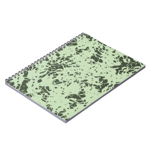 Abstracte Groene Marmer met Splashes van Verf Notitieboek (Linkerzijde)