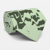 Abstracte Groene Marmer met Splashes van Verf Stropdas (Opgerold)