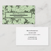 Abstracte Groene Marmer met Splashes van Verf Visitekaartje (Voorkant / Achterkant)