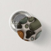Abstracte groene marmer | Moderne esthetiek Ronde Button 3,2 Cm (Voorkant /achterkant)