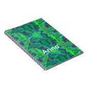 Abstracte groene marmer notitieboek (Rechterzijde)