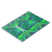 Abstracte groene marmer notitieboek (Linkerzijde)