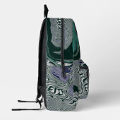 --Abstracte Groene Marmeren Wervelkunst Bedrukte Rugzak (Links)