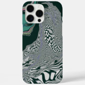 Abstracte Groene Marmeren Wervelkunst iPhone Case (Achterkant)