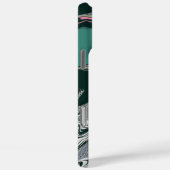 Abstracte Groene Marmeren Wervelkunst iPhone Case (Achterkant / Rechts)