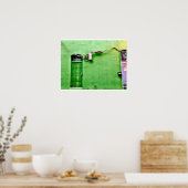 Abstracte groene muur poster (Keuken)