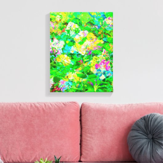 Abstracte groene Natuur kunst Canvas Afdruk (Insitu (Woonkamer))