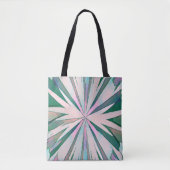 Abstracte Groene, Paarse en Blauwe Kleur Burst Tote Bag (Voorkant)