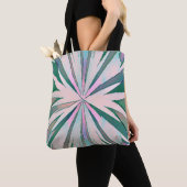 Abstracte Groene, Paarse en Blauwe Kleur Burst Tote Bag (Dichtbij)