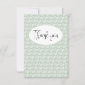 Abstracte groene platte bedankkaart (Voorkant)