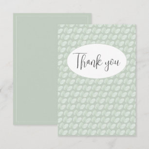 Abstracte groene platte bedankkaart
