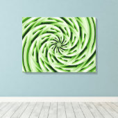 Abstracte groene schoorsteenschroot van eieren canvas afdruk (Insitu (Houten vloer))