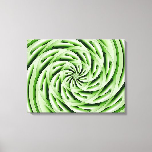 Abstracte groene schoorsteenschroot van eieren canvas afdruk (Voorkant)