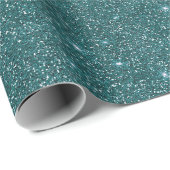 Abstracte Groene Sparkle Glitter Kerstmis Cadeaupapier (Rol Hoek)