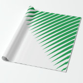 Abstracte groene spikes palmbladeren patronen wit cadeaupapier (Uitgerold)