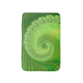 Abstracte groene spiraalfractaal badmat (Voorkant Verticaal)